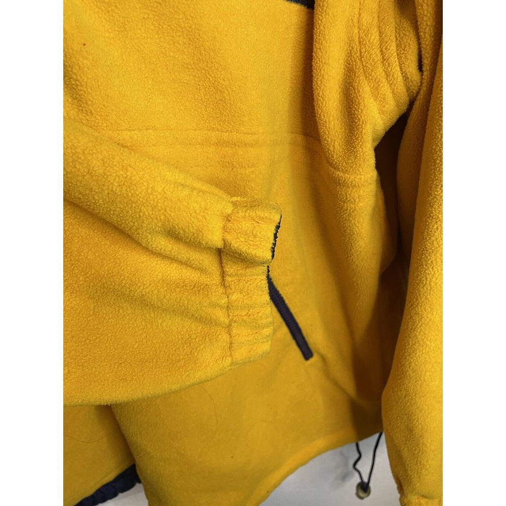Michigan Wolverines Reversible Anorak Fleece Pullover Jacket Navy Yellow Mens 2X - Picture 9 of 16